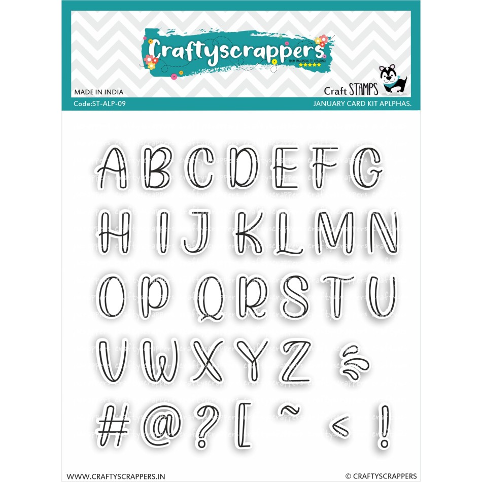 Craftyscrappers Stamps- JANUARY CARD KITS ALPHAS